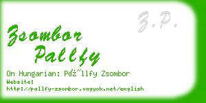 zsombor pallfy business card